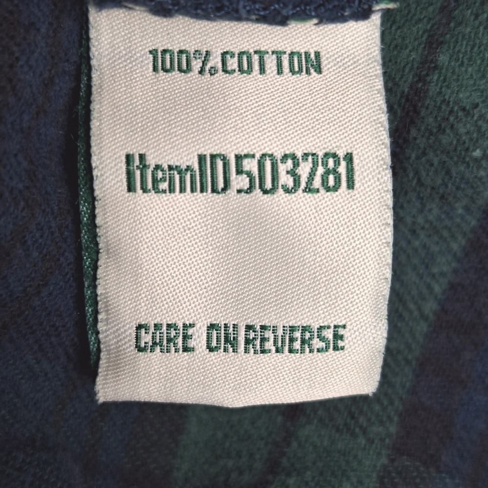 LL Bean Nightgown 3X Scotch Plaid Flannel Cottagecore Sleepwear Pajama Pockets - Picture 6 of 8